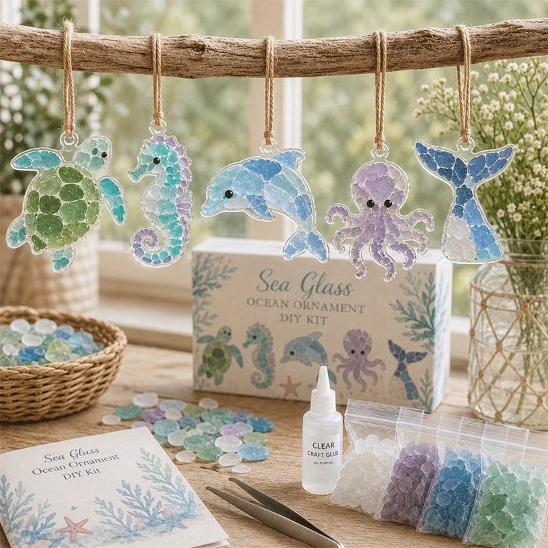 🔥 Last Day 50% OFF - 🌊 DIY Sea Glass Collage Kit