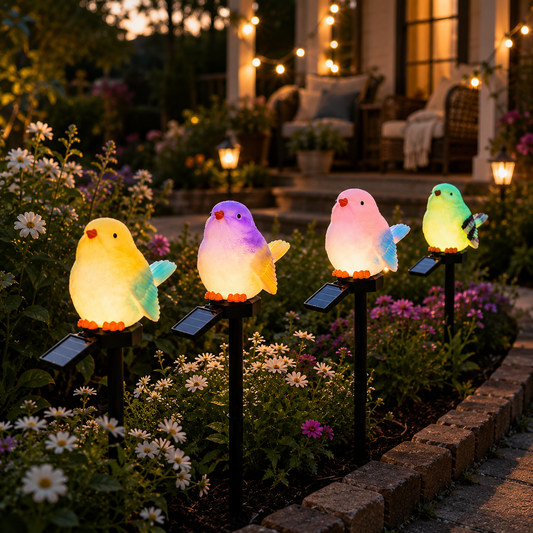 🐦 Your Garden's New Favorite Visitors - Adorable solar bird lights that glow beautifully at night and instantly add charm to any outdoor space.