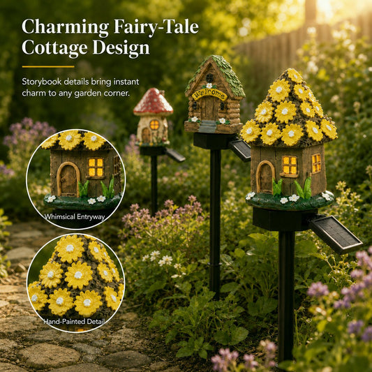 ⚡LIMITED TIME — 60% OFF💡🏡Solar Fairy-Tale Mushroom Cottage Garden Light🍄✨