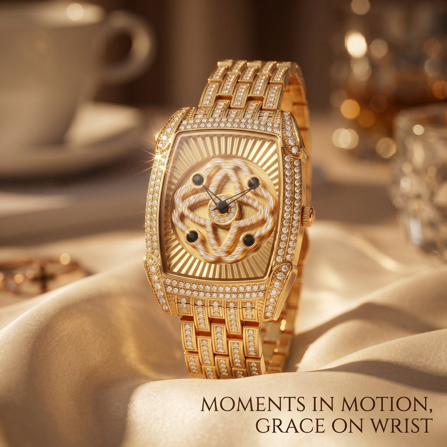 Women’s Rotating Crystal Dial Fashion Watch-Enhance Your Luck