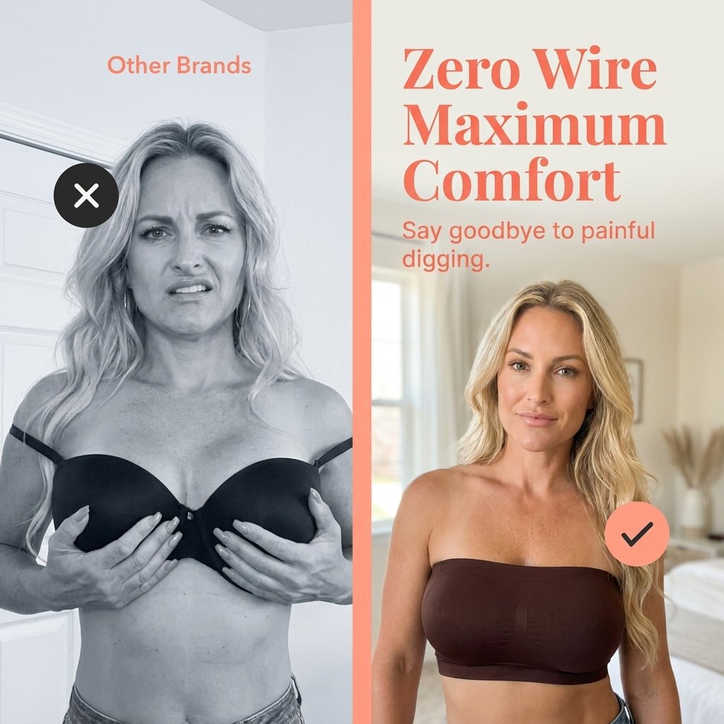 Convertible Strapless Bandeau Bra with Wireless Comfort
