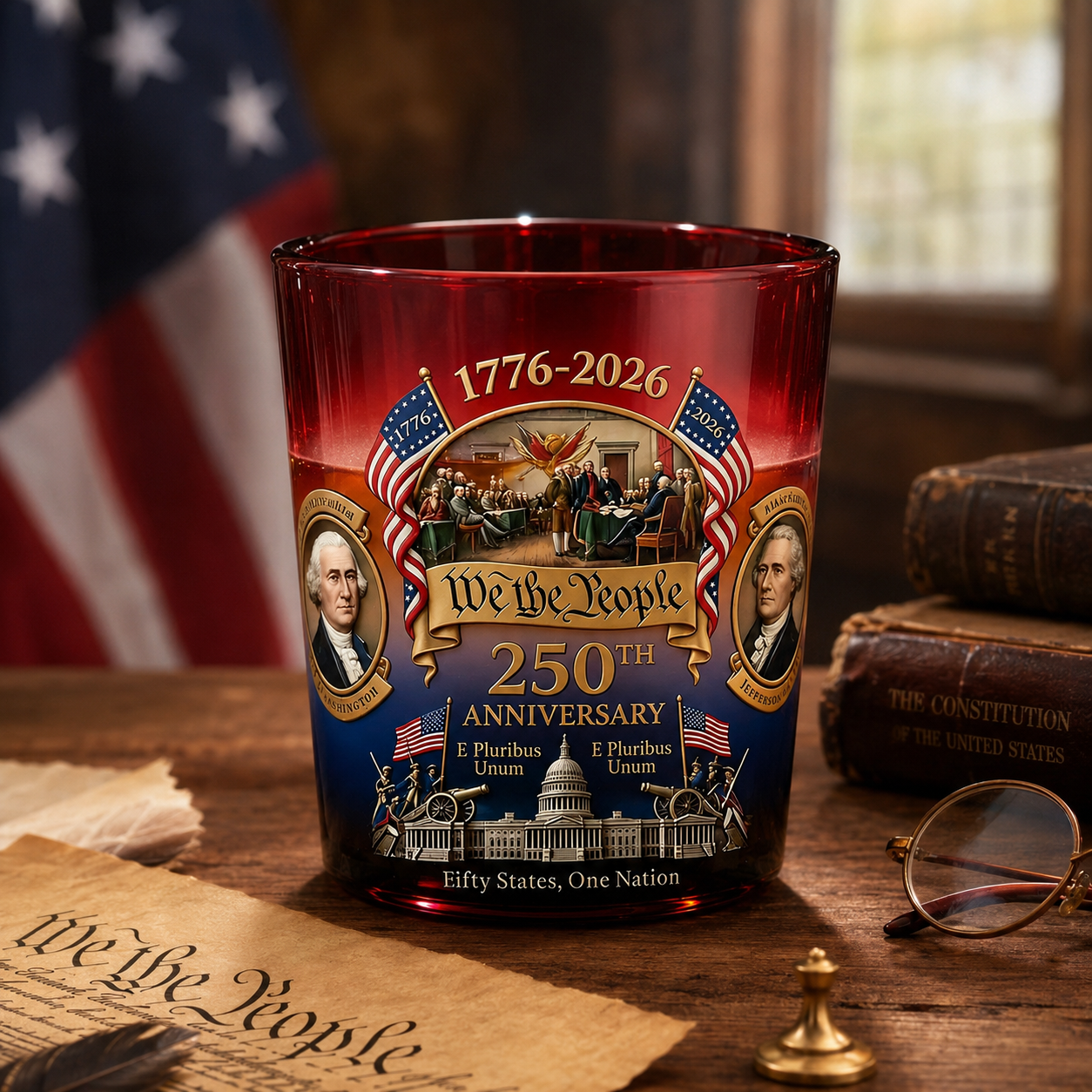 🔥LIMITED EDITION — WE THE PEOPLE 250™ WHISKEY GLASS