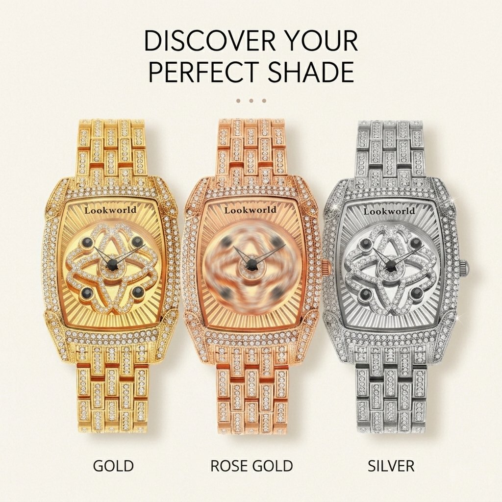 Women’s Rotating Crystal Dial Fashion Watch-Enhance Your Luck