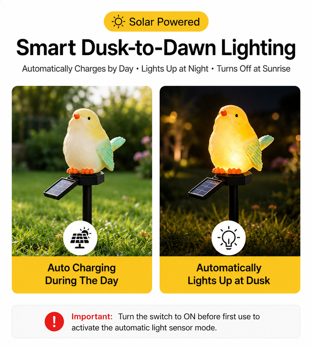 🐦 Your Garden's New Favorite Visitors - Adorable solar bird lights that glow beautifully at night and instantly add charm to any outdoor space.